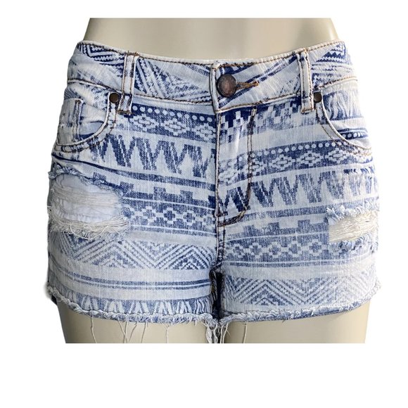 Blue Denim Jeans Cut-off Shorts by Tinseltown Denim Collection - Picture 1 of 10